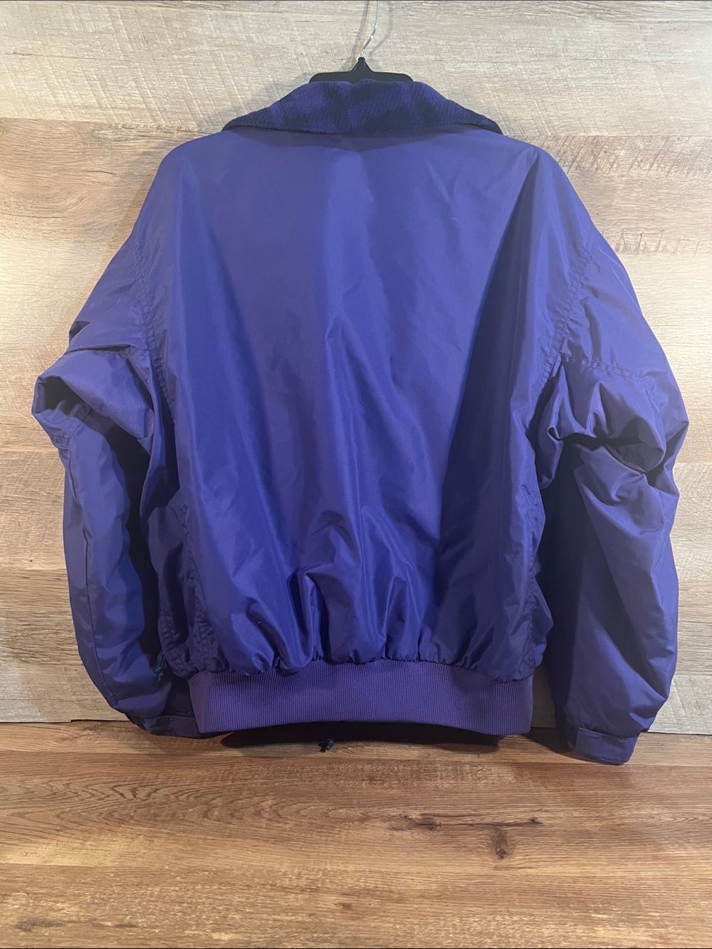 Vintage Columbia Fleece-Lined Nylon Bomber Jacket Purple Medium / Japan L - Picture 4 of 6